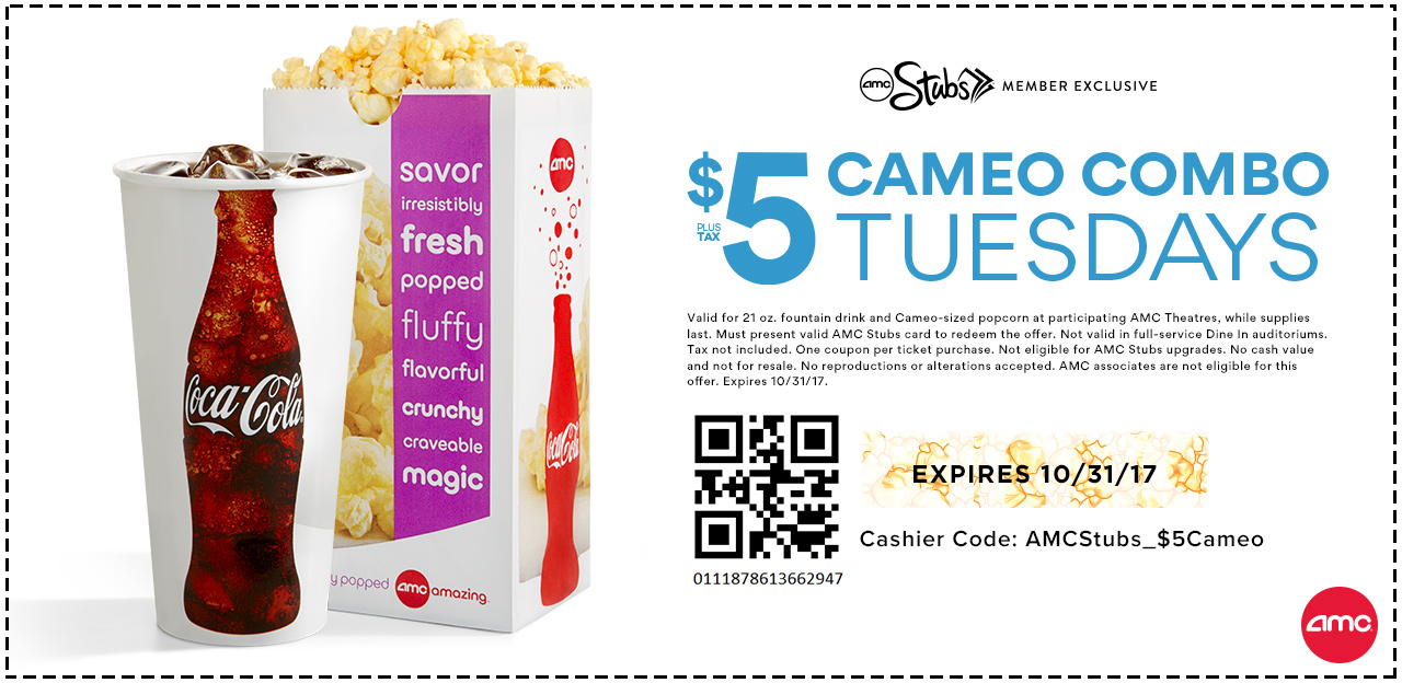 AMC Theatres Movie Tickets Only 5 Every Tuesday