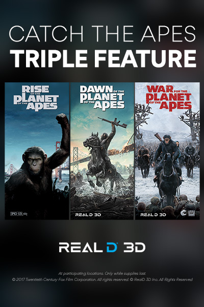 Apes Triple Feature at an AMC Theatre near you.