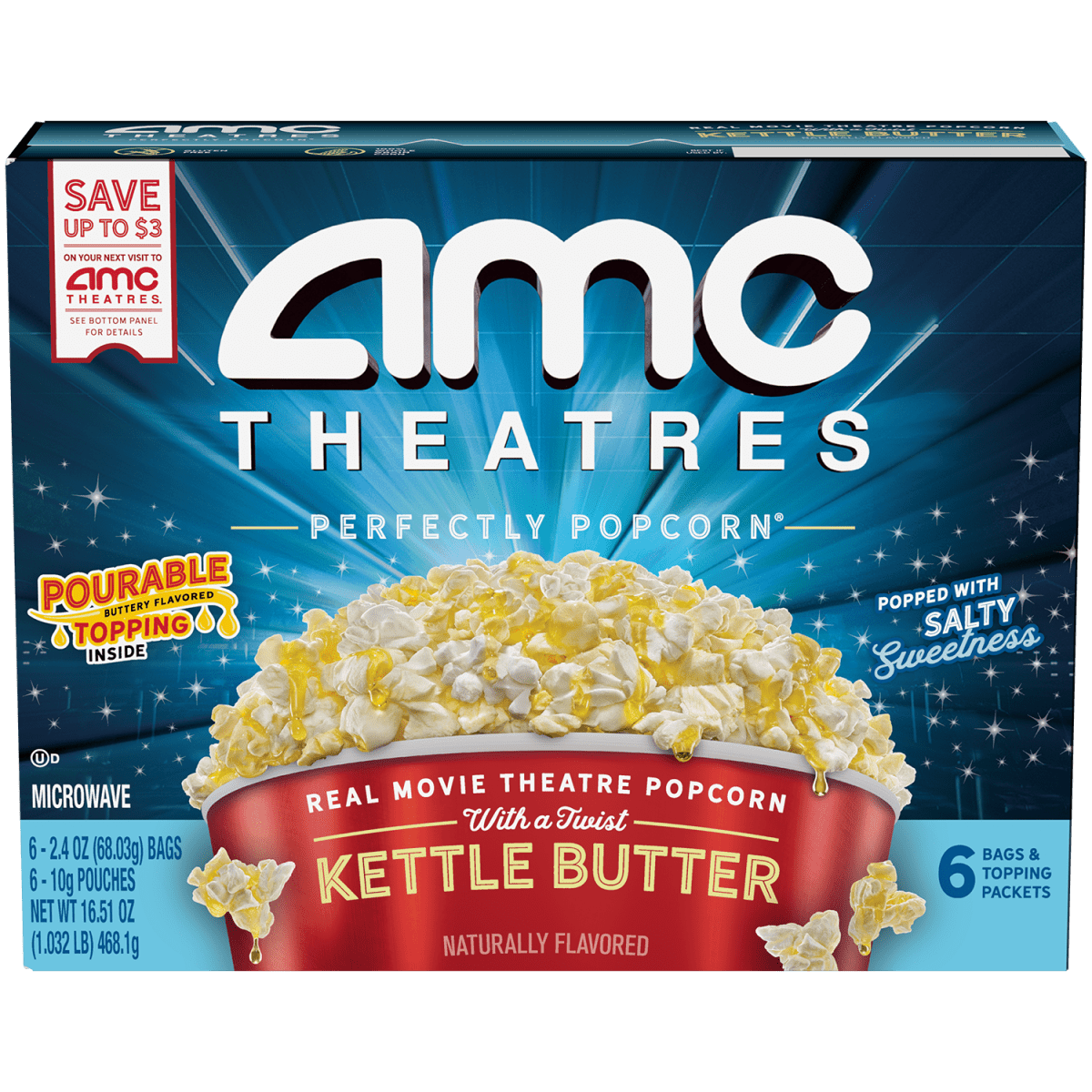 AMC Theatres Kettle Microwave Popcorn