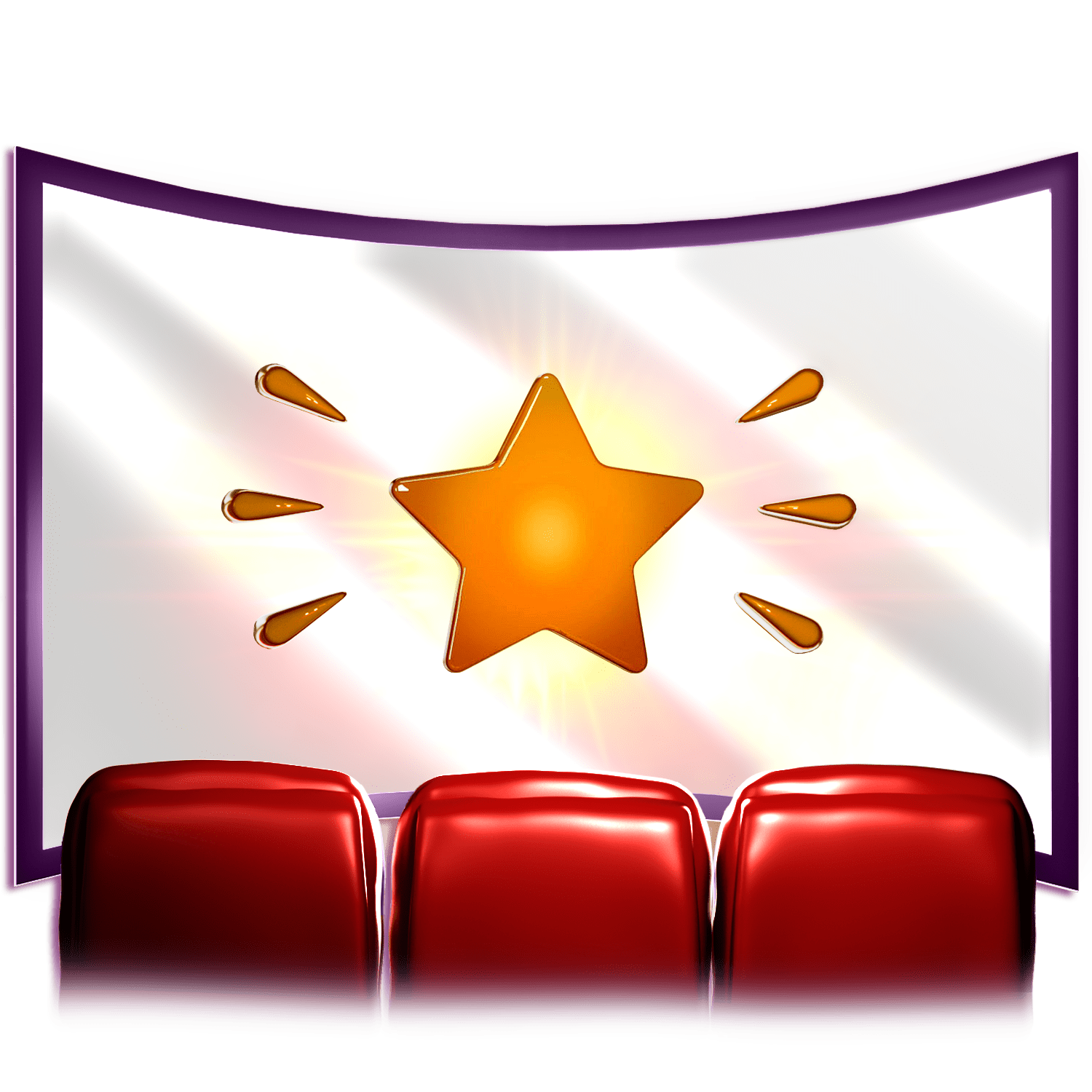 start on movie theatre screen