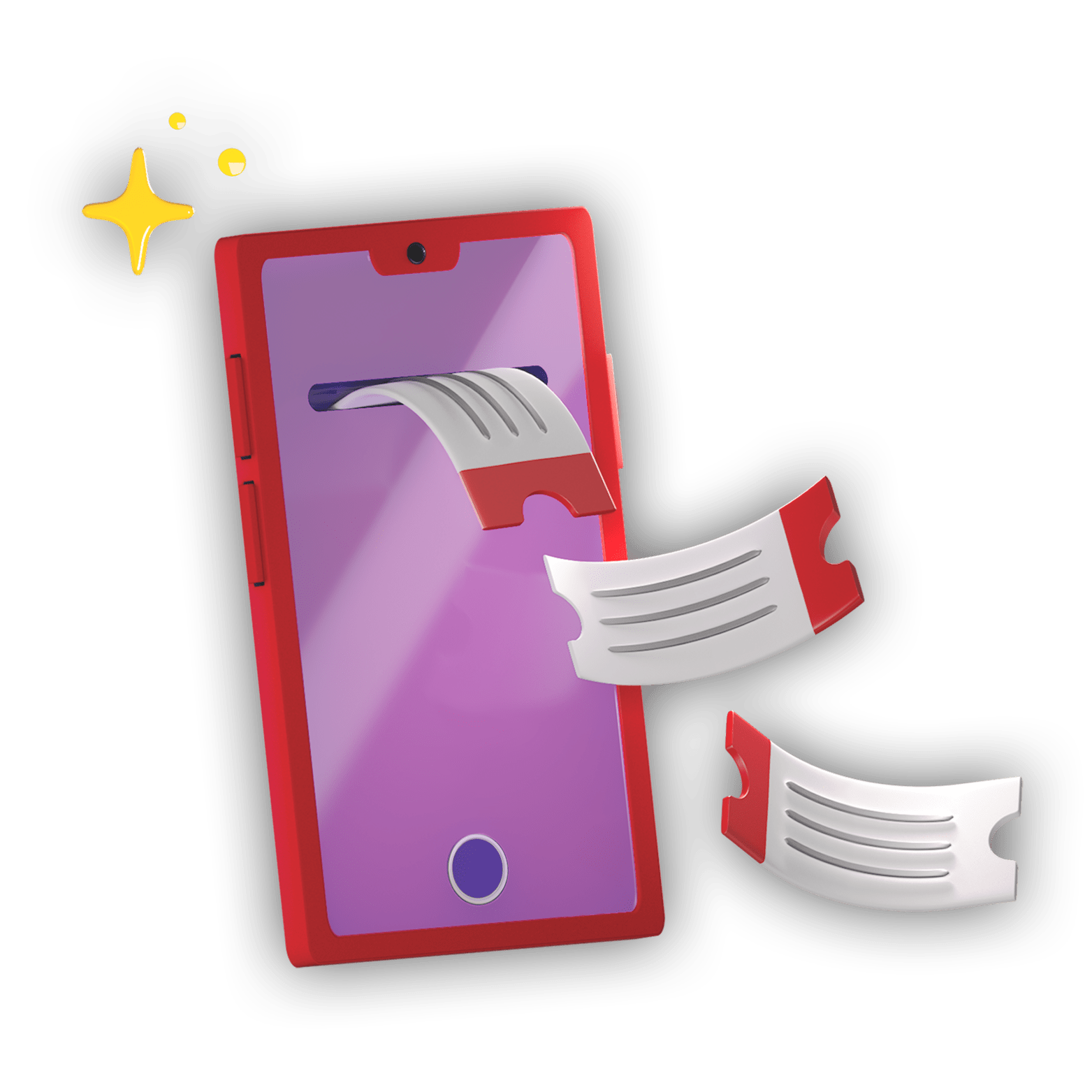 movie ticket stubs and smartphone