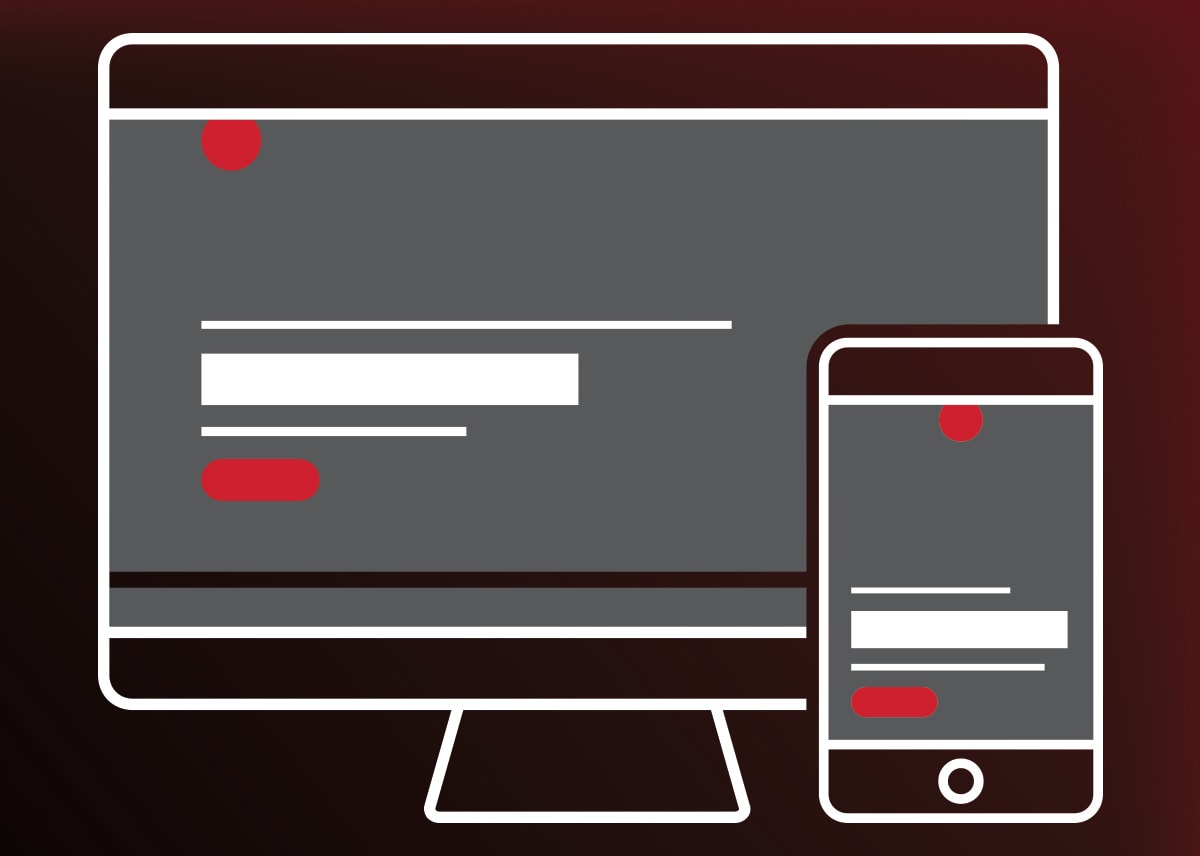 computer monitor and phone screen