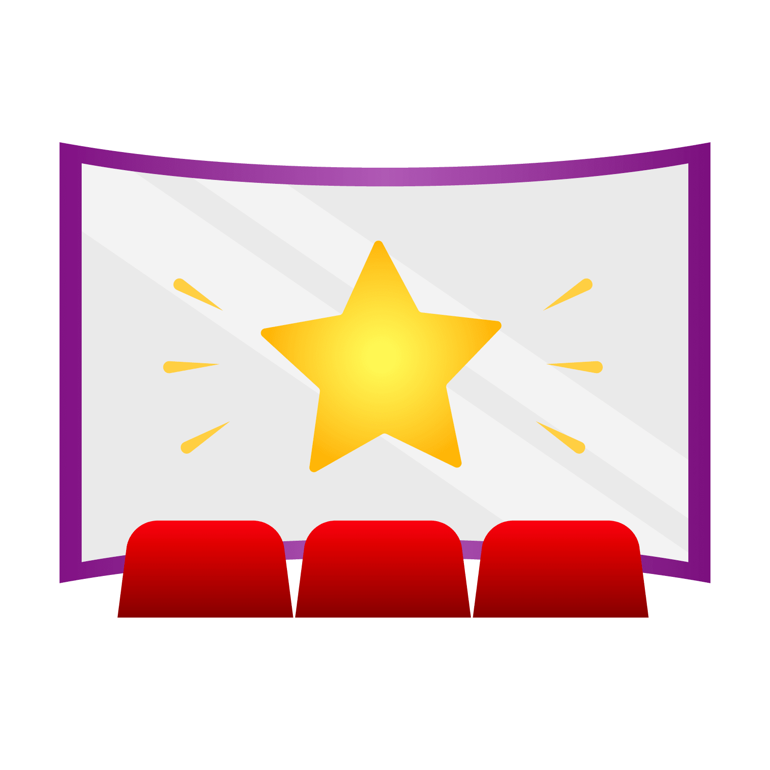 star on a movie theatre screen
