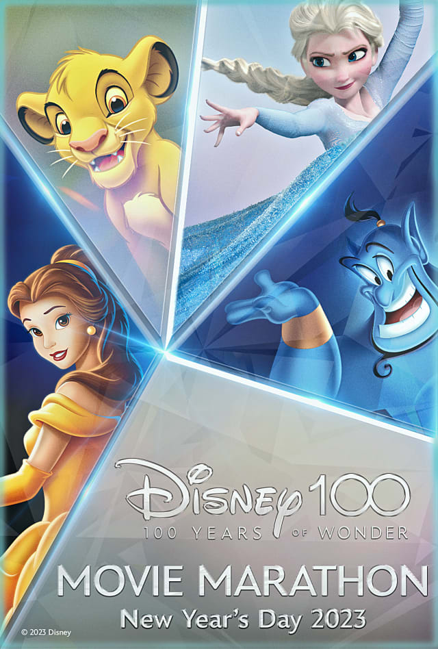 Disney 100 Years of Wonder New Year's Day Marathon movie showtimes