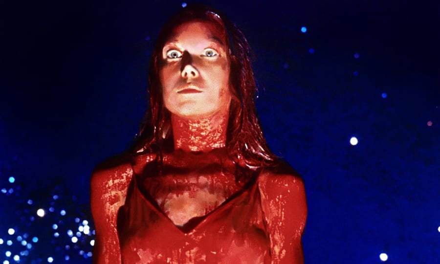 Carrie covered in blood