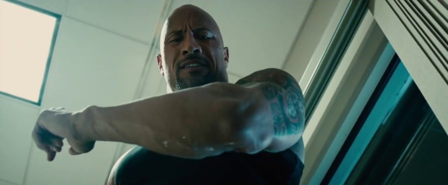 Hobbs Busts Out Of His Cast In FURIOUS 7