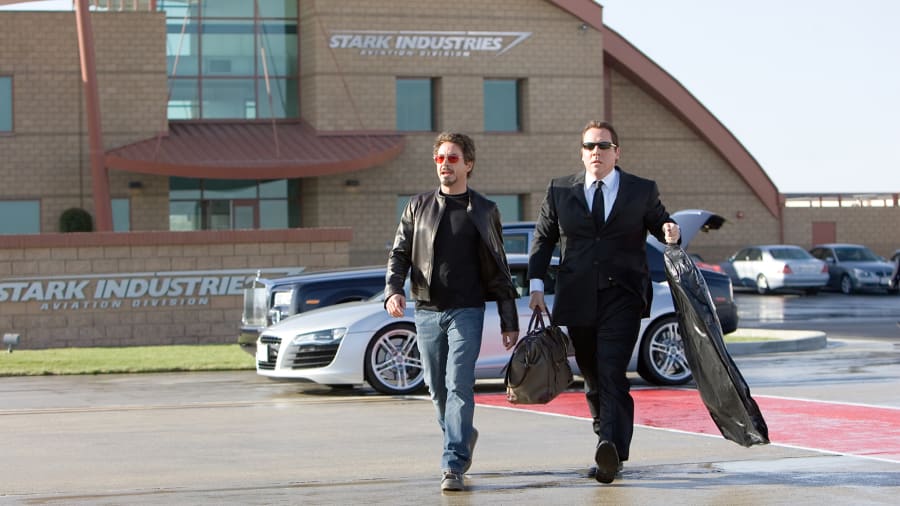 Tony Stark and Happy Hogan in Iron Man