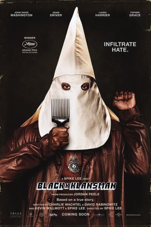 movie poster for BlacKkKlansman