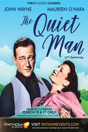 movie poster for The Quiet Man 70th Anniversary presented by TCM