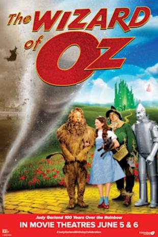 movie poster for Wizard of Oz: Judy Garland 100 Years Over the Rainbow