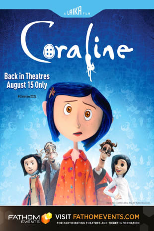 movie poster for Coraline (2022 Fathom Event)