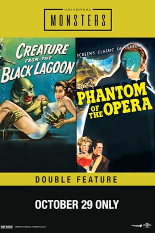 movie poster for Creature from the Black Lagoon (1954) & The Phantom of the Opera (1943) DOUBLE FEATURE