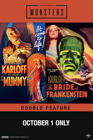 movie poster for The Mummy (1932) & The Bride of Frankenstein (1935) Double Feature