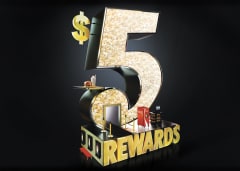 $5 Reward for Every 5,000 Points Earned