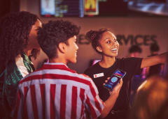 Guests using AMC app