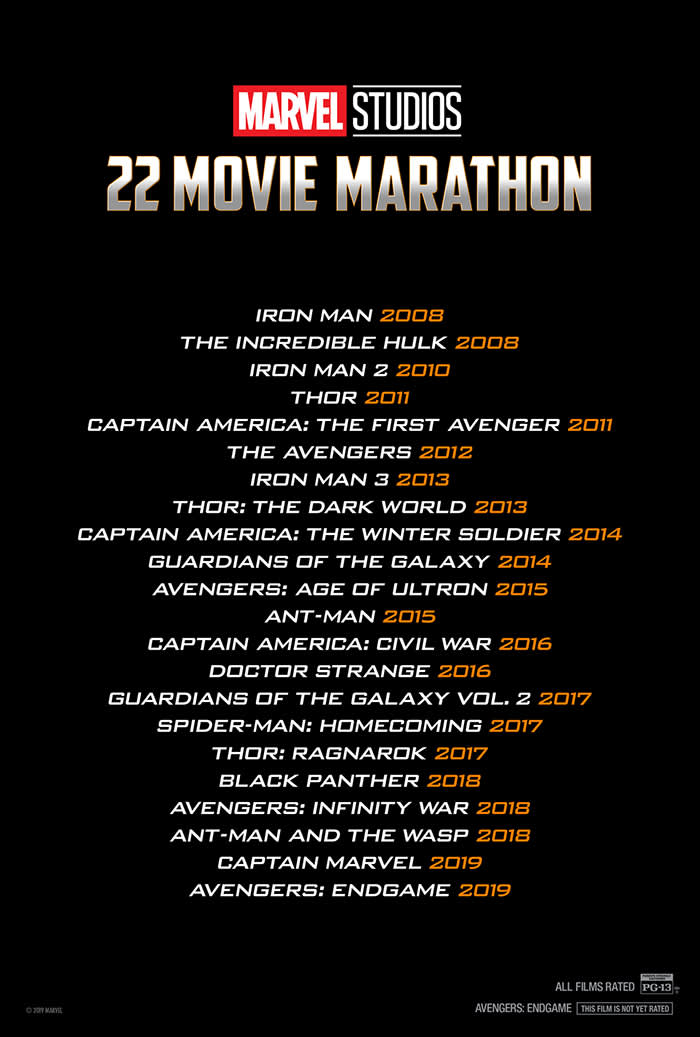 Marvel Studios 22 Movie Marathon at an AMC Theatre Near You