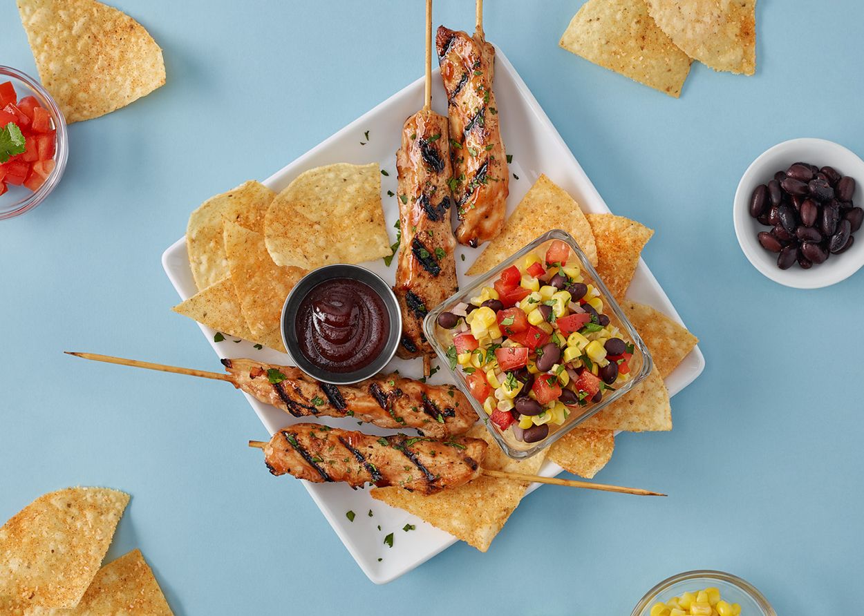Honey Chipotle BBQ Chicken Skewers
