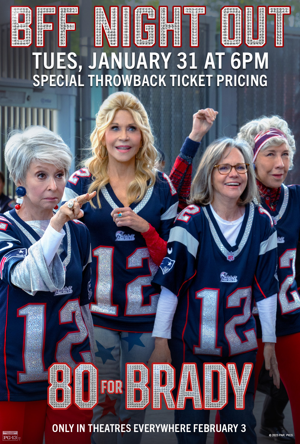 80 For Brady Ladies Night Out at an AMC Theatre near you.