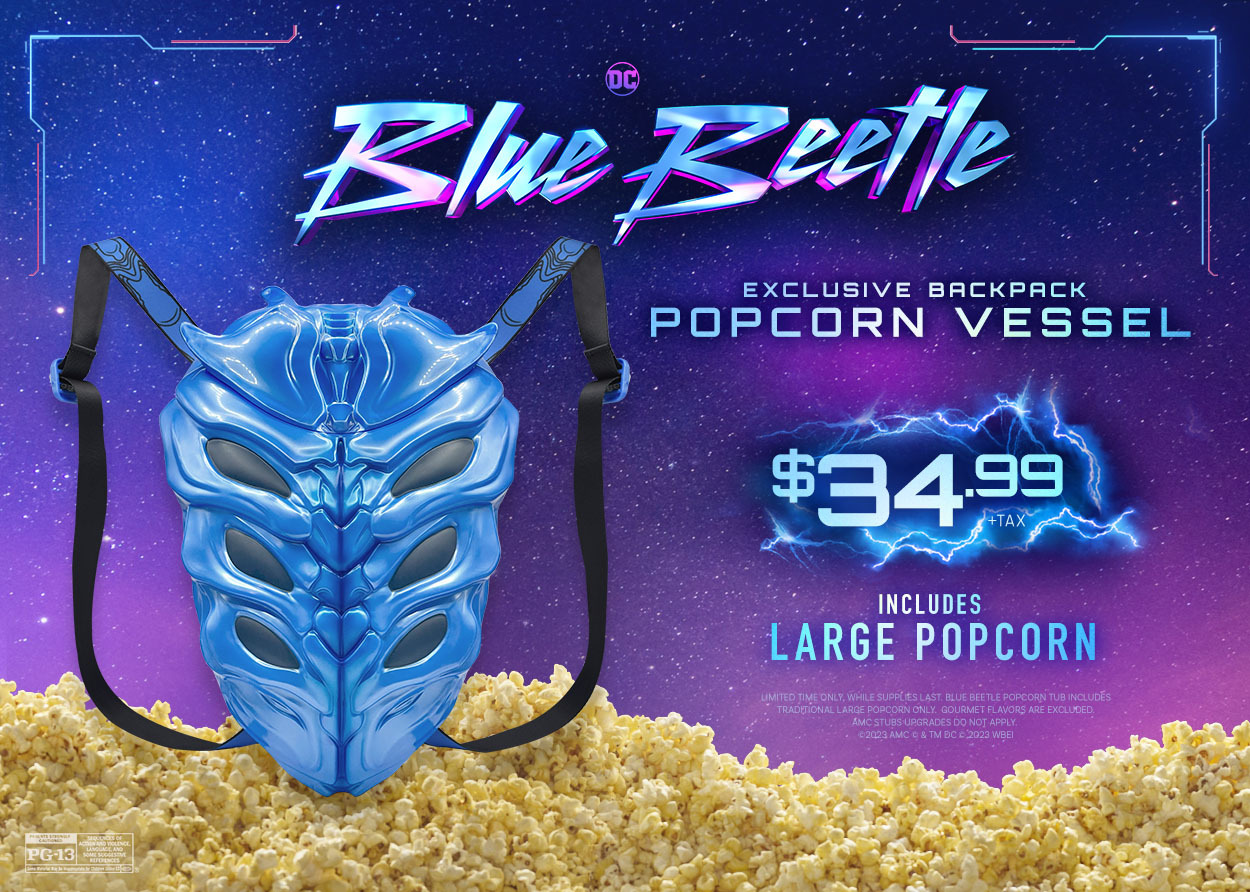 blue beetle popcorn bucket AMC collectible (SOLD OUT) mail.ddgusev