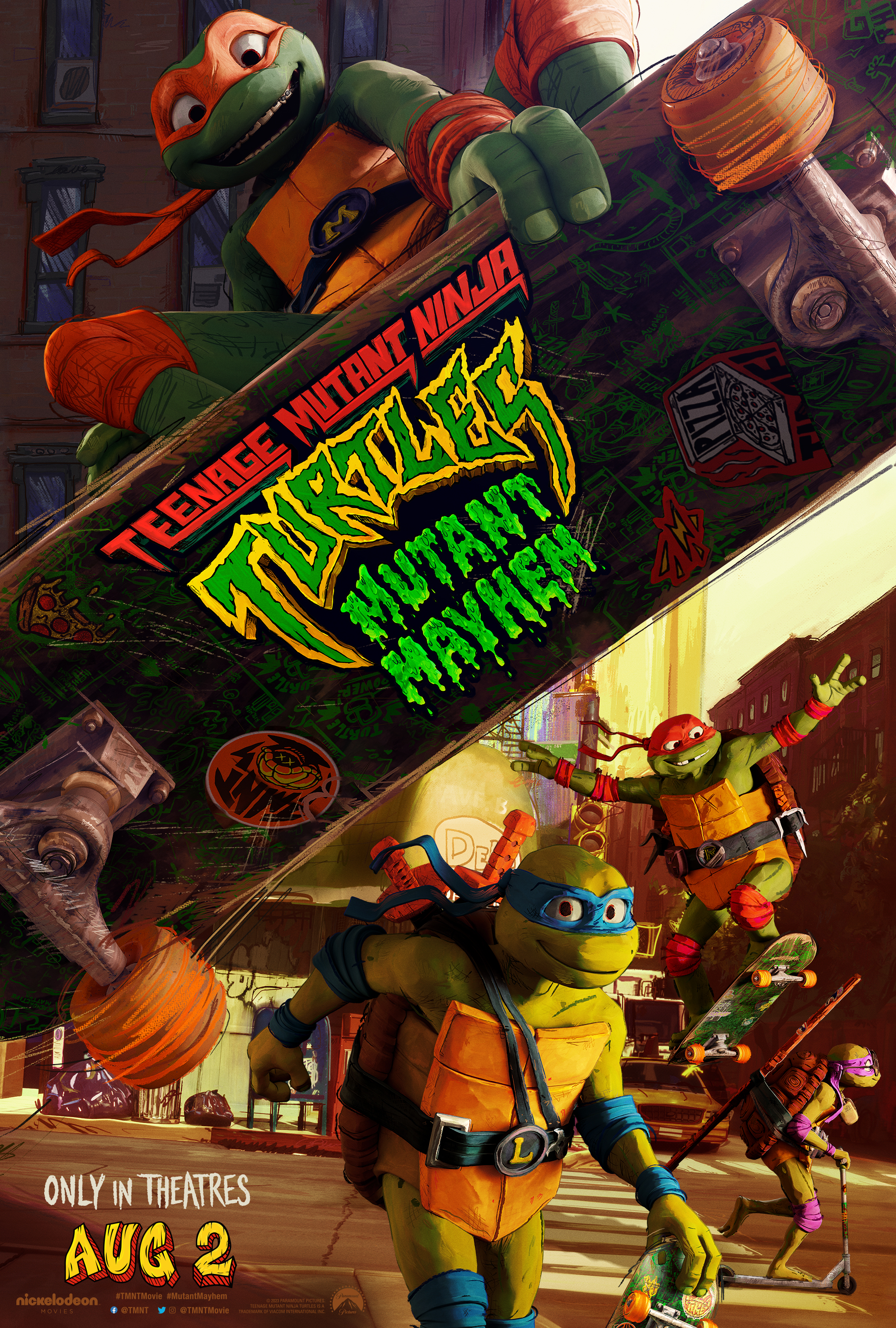 Teenage Mutant Ninja Turtles: Mutant Mayhem Movie Basic Turtles Action  Figure 4-Pack