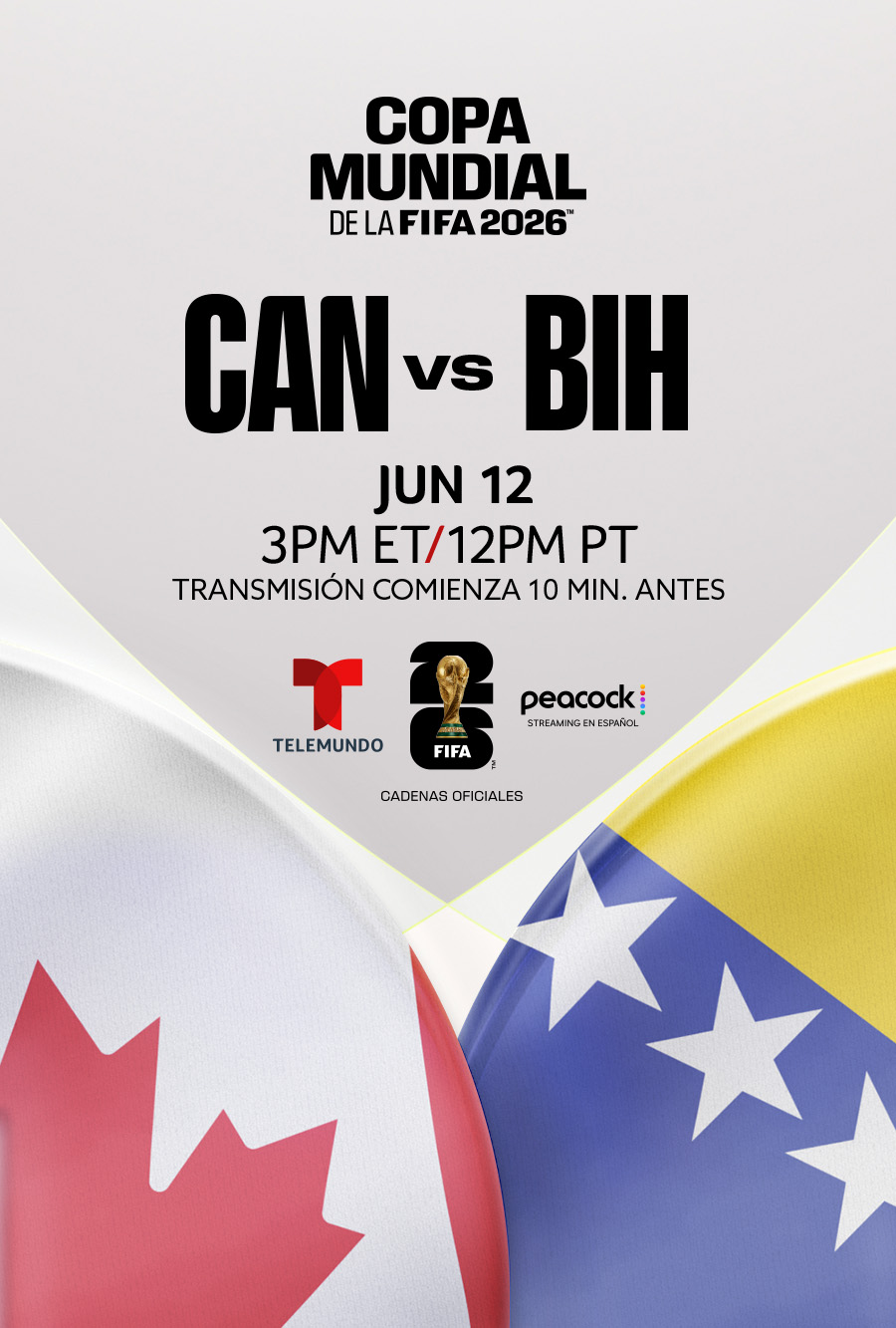 Canadá vs. Bosnia y Herzegovina - Telemundo presenta la Copa Mundial de la FIFA 2026