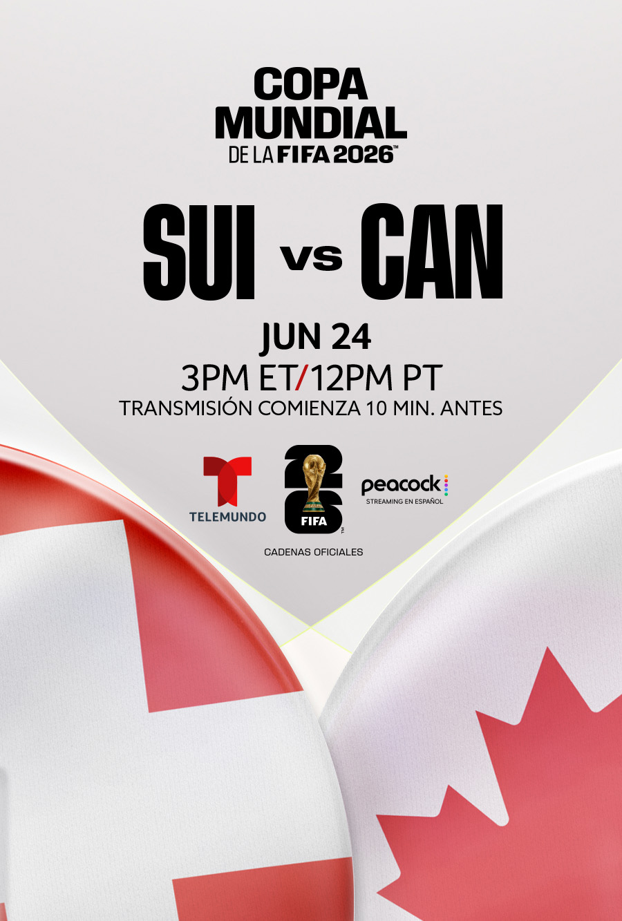 Suiza vs. Canadá - Telemundo presenta la Copa Mundial de la FIFA 2026