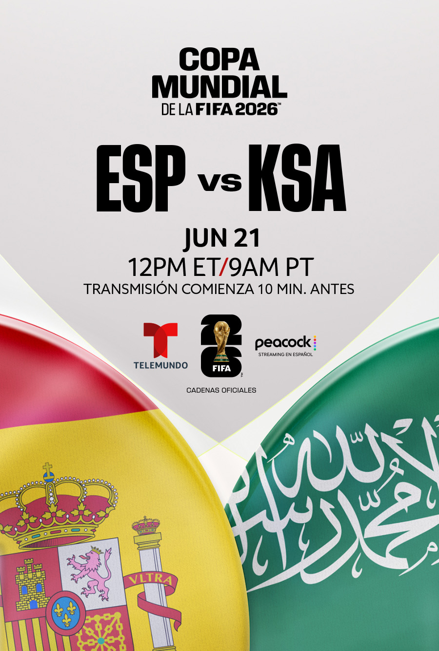 España vs. Arabia Saudita - Telemundo presenta la Copa Mundial de la FIFA 2026