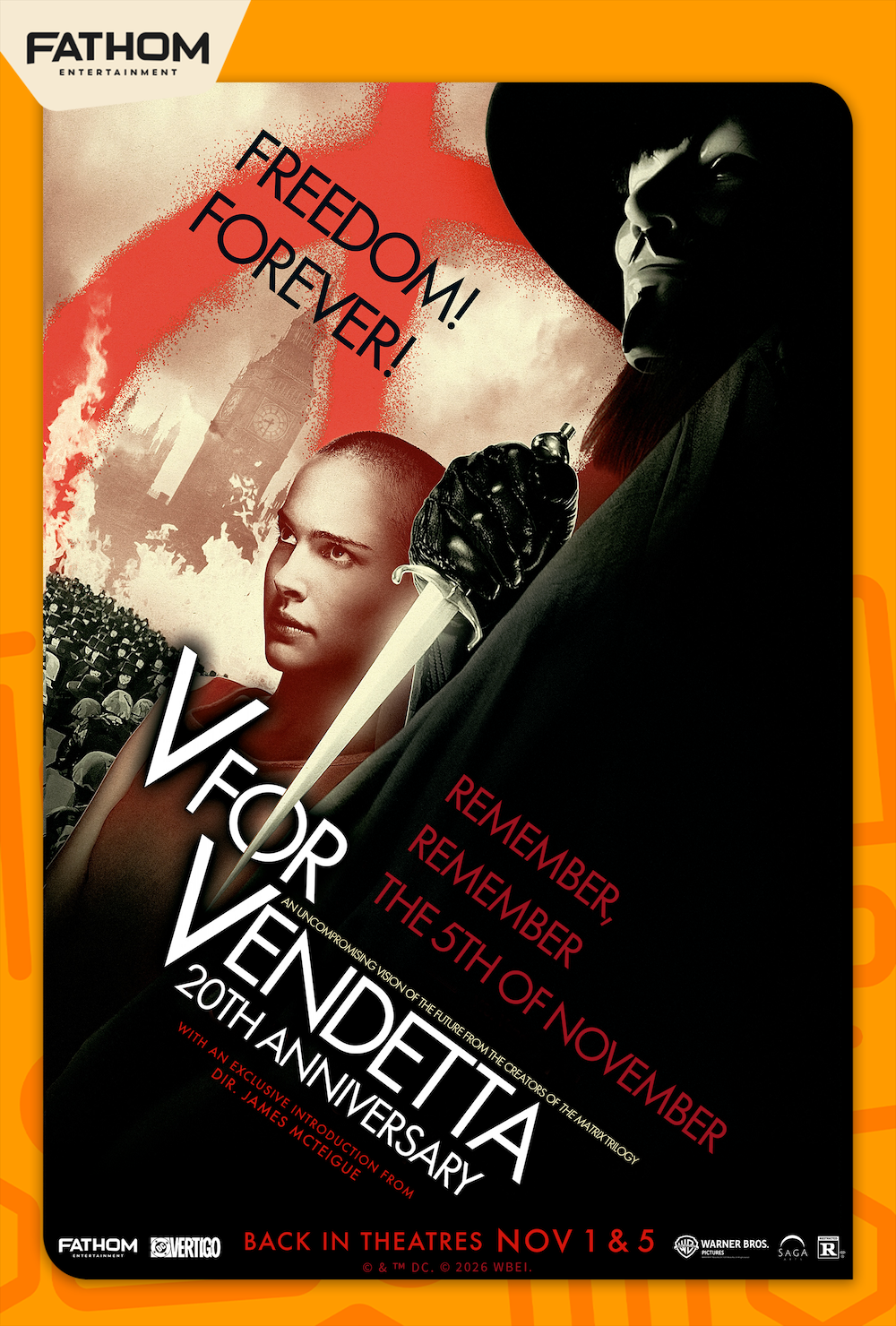 友*哉様 vendetta v20c V For Vendetta 20th Anniversary movie showtimes at an AMC Theatre